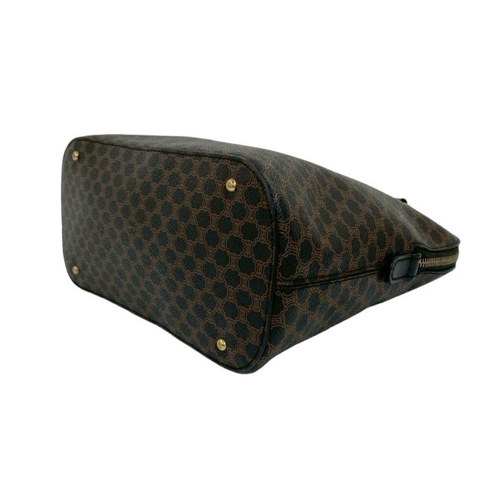 Celine Vintage Macadam Blason Triomphe Pattern Leather Handbag Mini Tote Bag - Picture 8 of 10